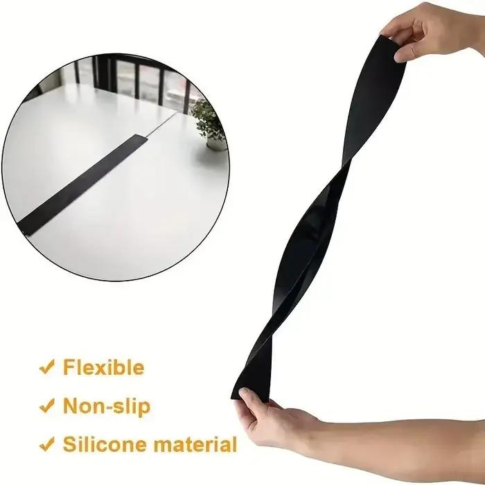 Bande d'étanchéité en silicone pour cuisinière à gaz, bande anti-graisse et anti-taches pour cuisine, insert en silicone, accessoires de cuisine