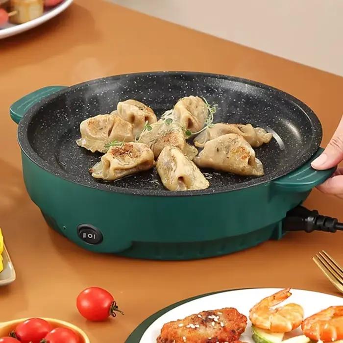 Multicuiseur Électrique et Poêle Antiadhésive 220V pour Barbecue Domestique, Steaks, Poissons et Omelettes