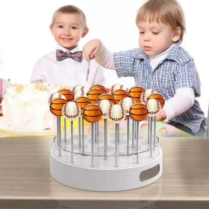 Support à Cake Pops 22 Trous en Acrylique Transparent – Présentoir Rond Polyvalent et Élégant pour Gâteaux et Cupcakes