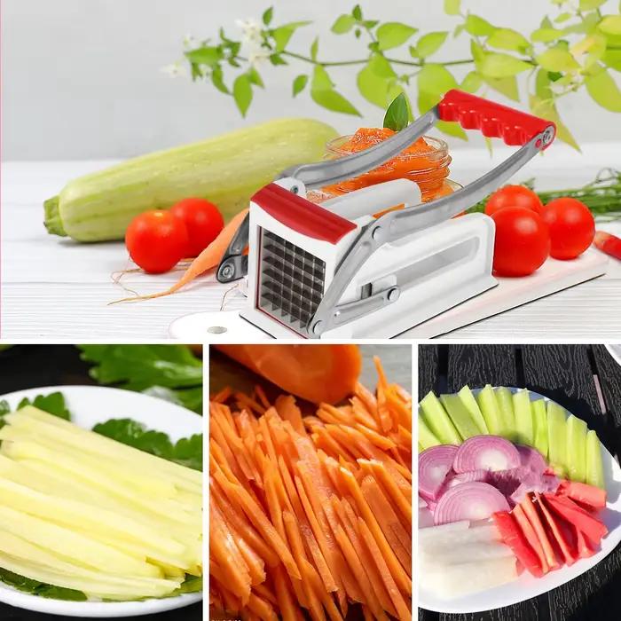 Coupe-frites en acier inoxydable, picador de pommes de terre avec lames de 25/49 trous, coupe rapide, trancheur manuel des aliments, coupe-légumes de cuisine