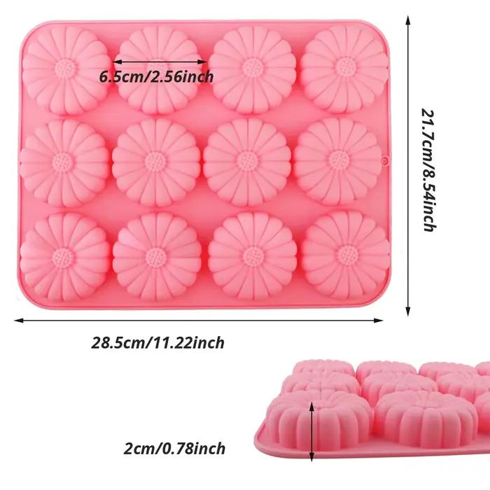 1 moule à gâteau en silicone en forme de tournesol, peut être utilisé pour faire des gâteaux, des bonbons au chocolat et d'autres moules pour la confection de cadeaux de fêtes