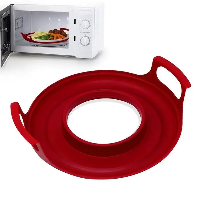 Nouveau plateau d'assiettes à micro-ondes Anti-déformation, fournitures de cuisine à domicile, support de plaques à micro-ondes en PP pour bols, support de vapeur facile à nettoyer