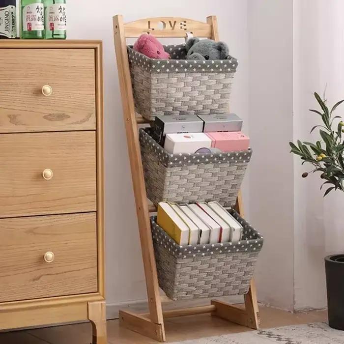Support de rangement de Type sol en bois massif