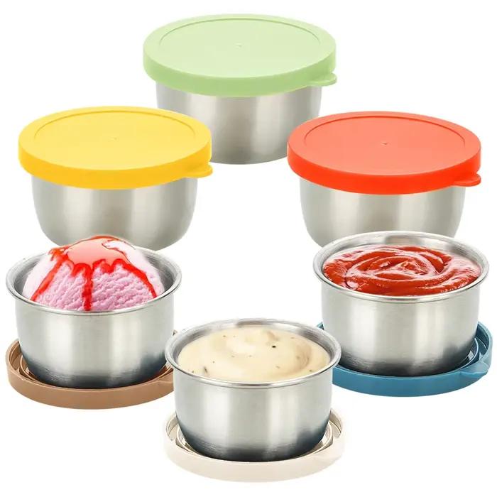 Lot de 3 récipients hermétiques en acier inoxydable 304 pour sauces