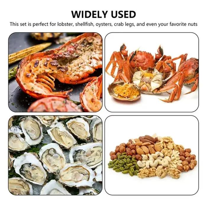 Décortiqueuse de crabe pour manger du crabe, ensemble d'outils, décortiqueuse de noix, outils de cuisine multifonctionnels pour fruits de mer, pinces multifonctions pour crabe de noix