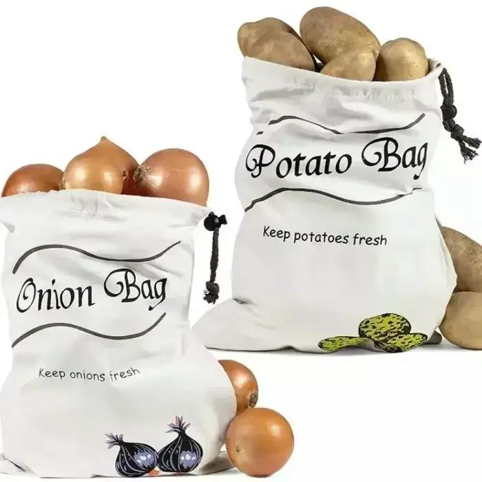 Sac de rangement pour pommes de terre et oignons