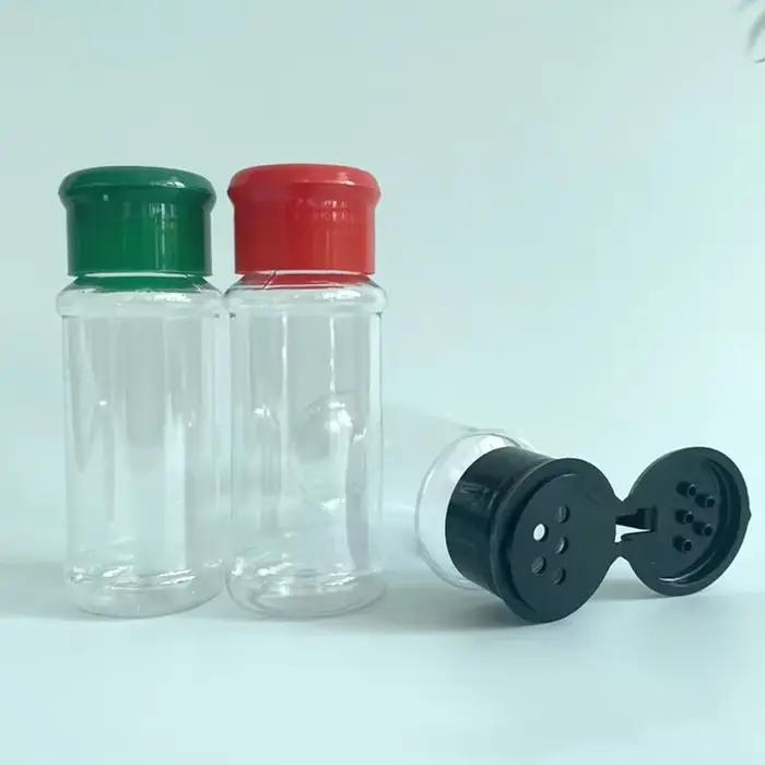 10/20 pièces 100ml épices sel poivrière pot d'assaisonnement en plastique organisateur d'épices pots à sucre peut bouteille de condiments stockage de cuisine