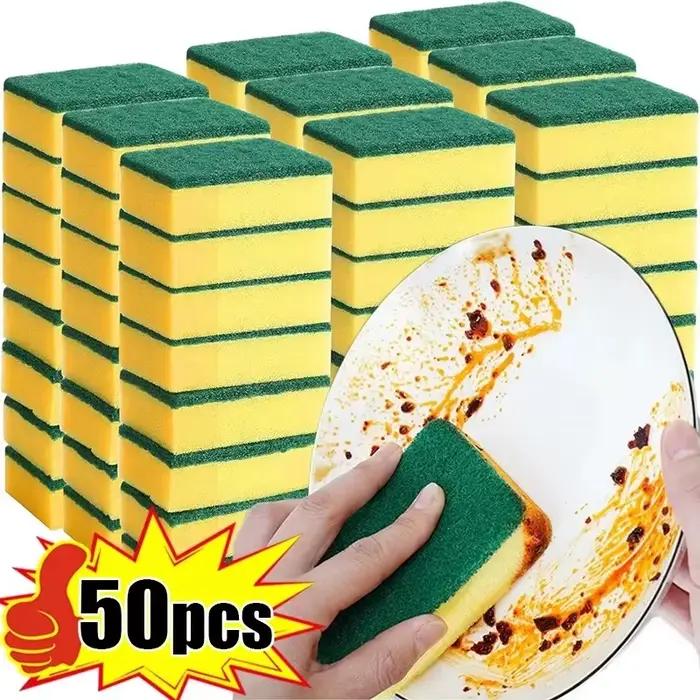 Éponge double face très absorbante, pot de nettoyage magique, brosse de nettoyage antirouille, outil de nettoyage de cuisine