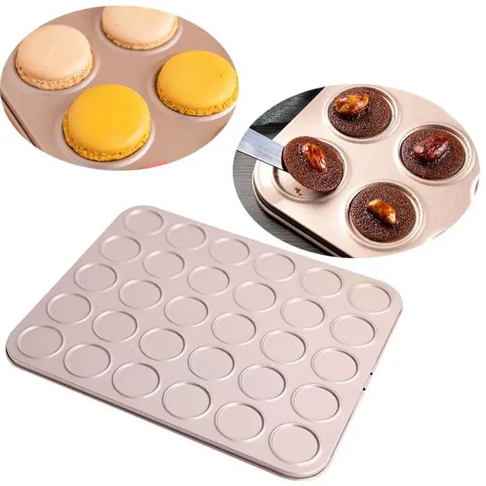 Moule antiadhésif rond à 30 trous pour macarons