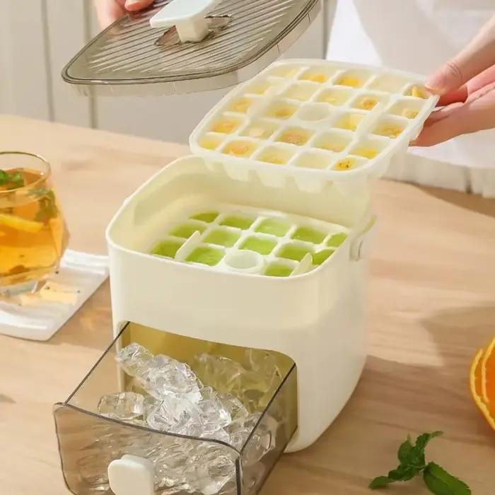 Moule à glaçons à 48 grilles réfrigérateur réutilisable machine à glaçons facile à utiliser pour glaçons maison boissons fraîches occasions spéciales famille amis