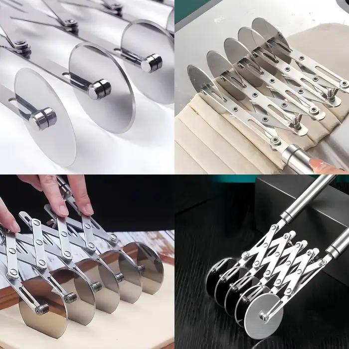 Coupe-pâtisserie professionnel à 3/5/7 roues - Outil à pizza et à pâte en acier inoxydable