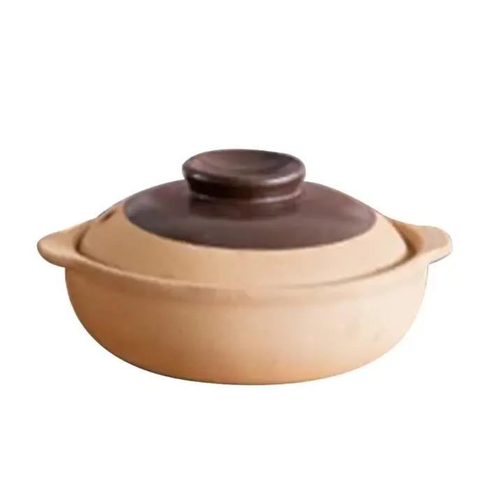 Casseroles Résistantes à la Chaleur pour Riz, Porridge, Lait, Soupe, Argile, Ragoût, Oreillettes, Poêle en Céramique, Cuisinière Électrique à Gaz, 500ml, 750ml