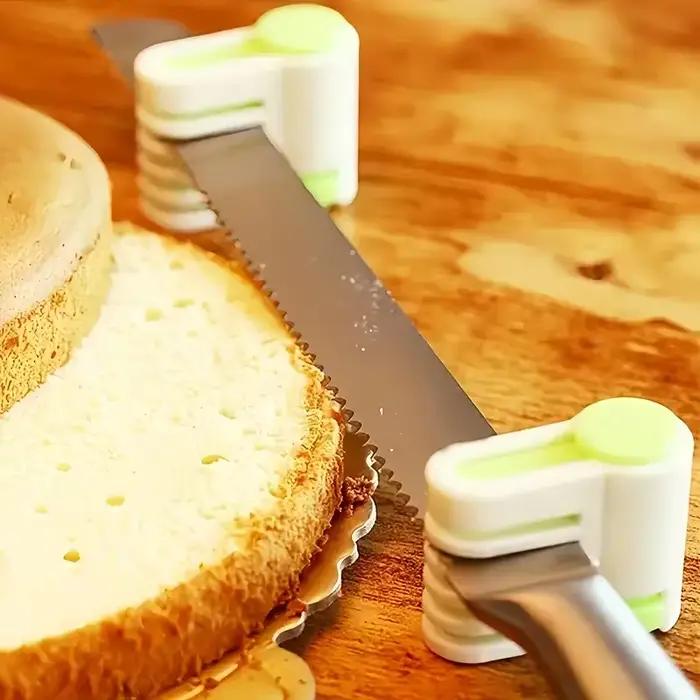 Trancheuse à pain et coupe-gâteau réglable à 5 couches, outil de cuisine créatif pour trancher et couper sans effort pour une utilisation domestique et du boulangerie, 2 pièces