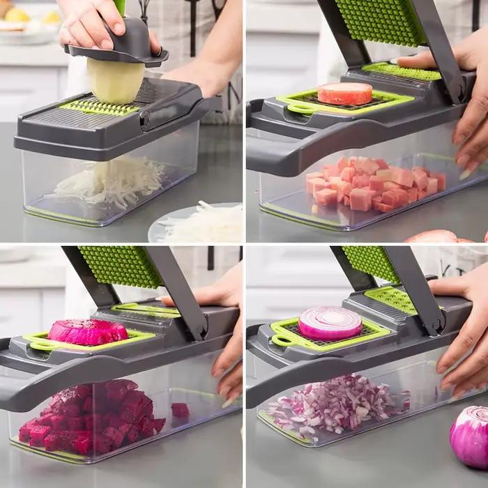 Hachoir à légumes multifonctionnel 14/16 en 1