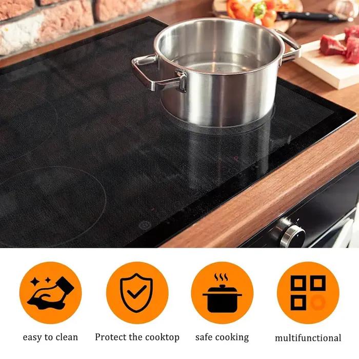 Tapis de protection de plaque de cuisson à Induction 52x78cm (20x30 pouces), tapis de plaque de cuisson à Induction magnétique en Silicone, protecteur de couverture de plaque de cuisson à Induction