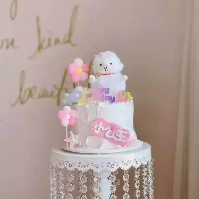Décorations de gâteau de mouton mignonnes