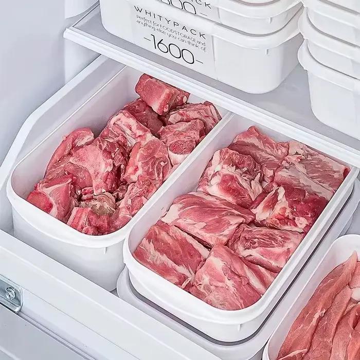 Réfrigérateurs de stockage de cuisine, conteneurs blancs, boîte fraîche, conteneurs de stockage de nourriture, organisateur de cuisine scellé