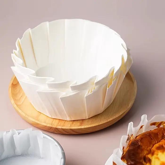 Moule en papier pliable pour gâteau au fromage basque