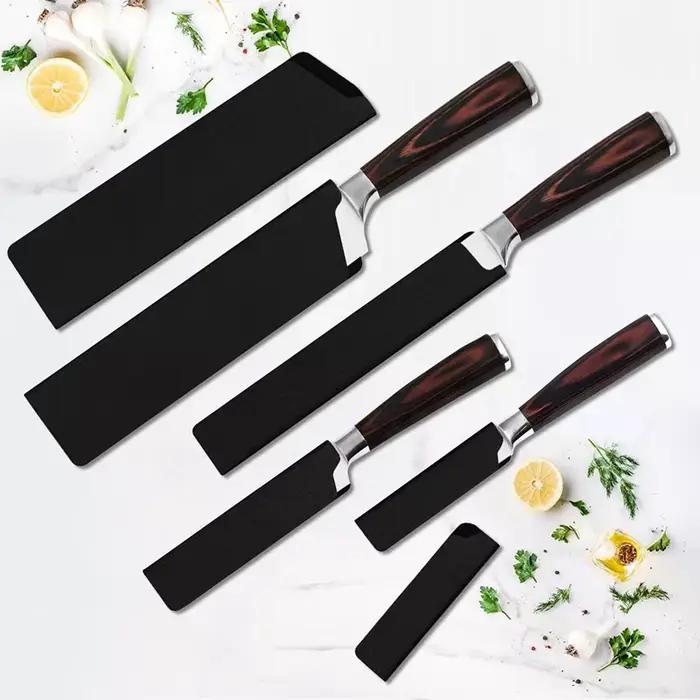 Protecteur de lame de couteau de cuisine en plastique noir, pour étuis à couteaux de 3.5 à 10 pouces, matériau écologique, nouvelle haute qualité pratique