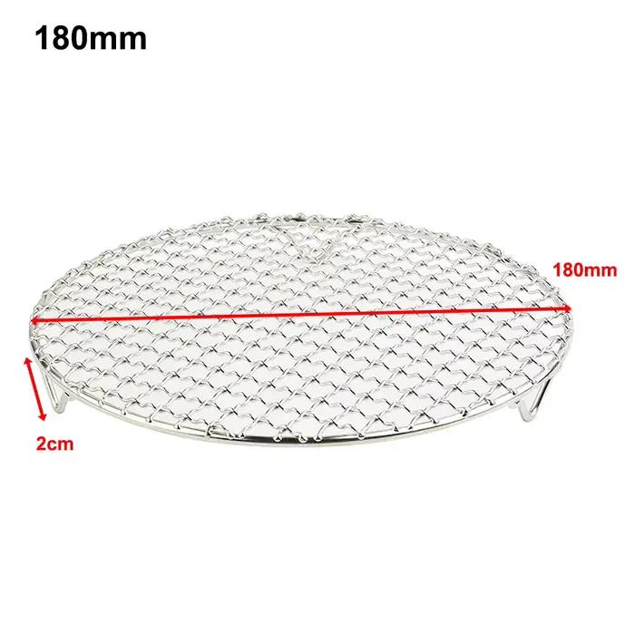 Support de cuisson rond en acier inoxydable antiadhésif pour barbecue grillade cuisson gâteaux biscuits pizza polyvalent