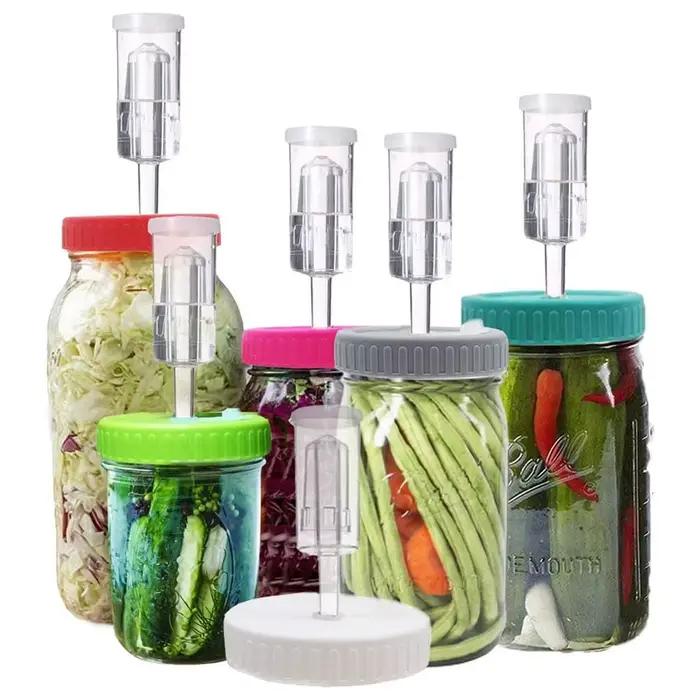 Lot de 3 couvercles anti-fuite pour bocaux à large ouverture