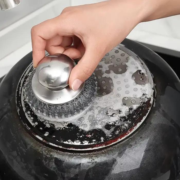 Brosse à Pot en acier inoxydable avec poignée