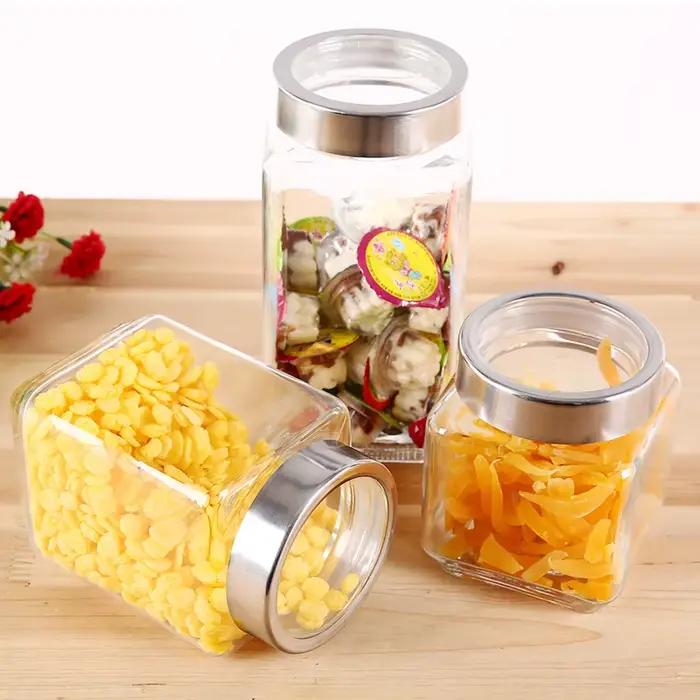Bocal en verre scellé créatif pour conserver les aliments, les bonbons, le café, le thé, Transparent, ustensiles de cuisine, conteneur alimentaire, décor