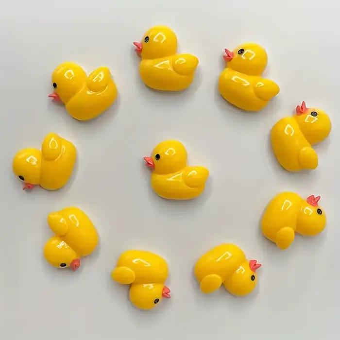 Aimants de réfrigérateur en résine petit canard, 6 pièces, pour la décoration de la maison et cadeaux magnétiques, jolis aimants pour réfrigérateur en forme d'abeille