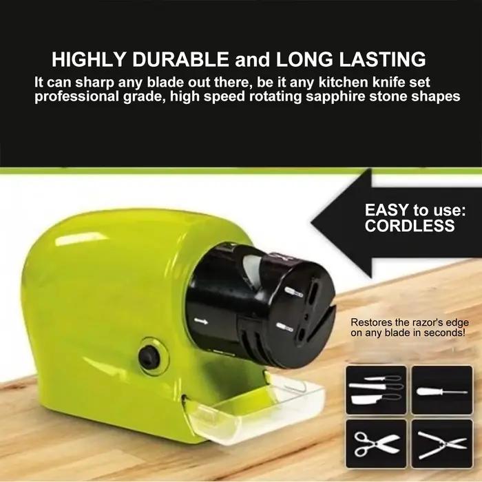 Machine à aiguiser les couteaux électrique pour cuisine aiguisage de lames pour couteaux de cuisine ustensile tranchant occasionnellement pour cuisine professionnel occasionnels爱好者，请问您有关于这款电动磨刀机的问题吗？或者需要更多帮助来优化您的描述或其他内容？请告诉我，我会尽力协助您。