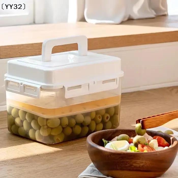Conteneur de stockage pour kimchi de 5 L, pot à cornichons, pour cornichons, choucroute, kimchi, et organisation de la fermentation〔YY32〕
