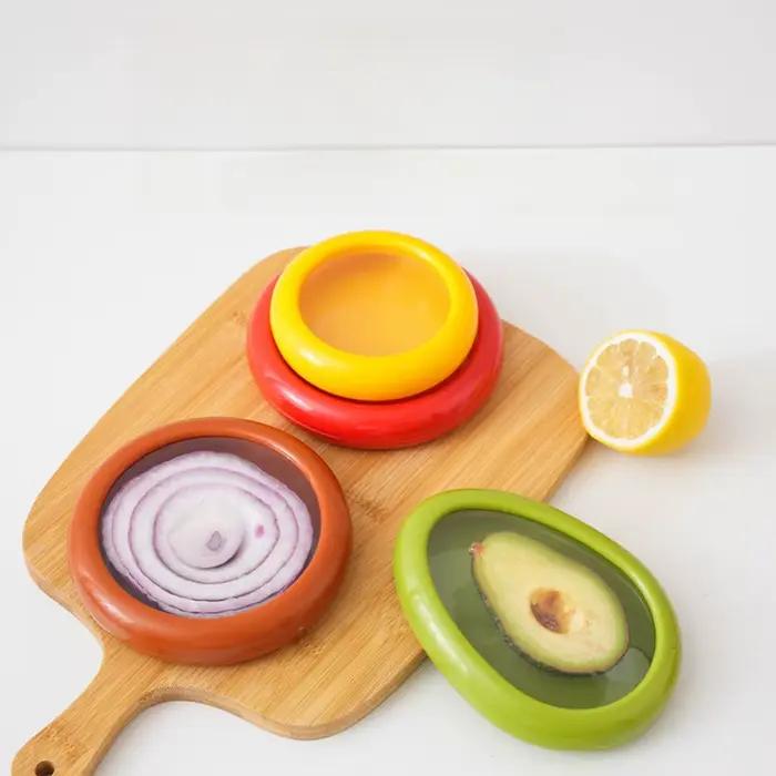 Boîte de rangement de cuisine réutilisable, récipient de légumes, Mini oignon d'avocat pour la cuisine, fruits frais, réfrigérateur, boîte de rangement 1 pièce