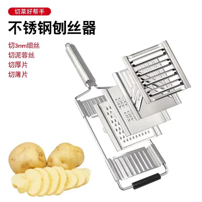 Trancheuse de radis commutable manuelle multifonctionnelle en acier inoxydable pour une coupe de légumes tridimensionnelle dans la cuisine