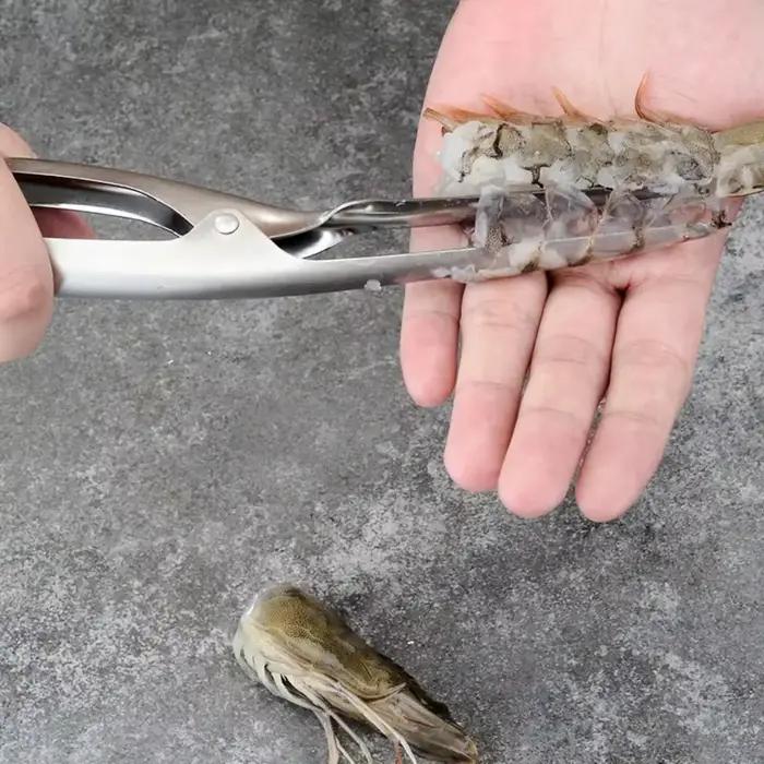 Pince à Éplucher les Fruits de Mer en Acier Inoxydable, Dispositif pour Éplucher Rapidement les Fruits de Mer en Antarctique