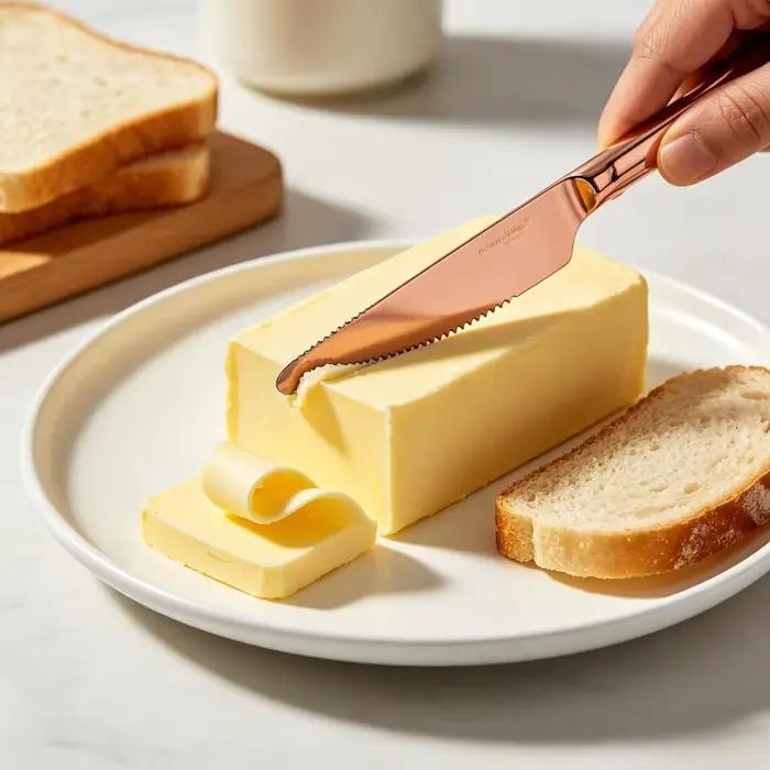 Couteau à beurre en acier inoxydable, couteau à découper multifonction avec trous pour pain grillé, outil de cuisine pour le petit-déjeuner