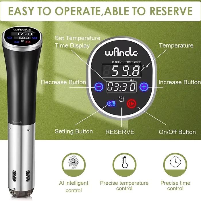 Wancle-Cuiseur Sous Vide à Immersion Étanche IPX7