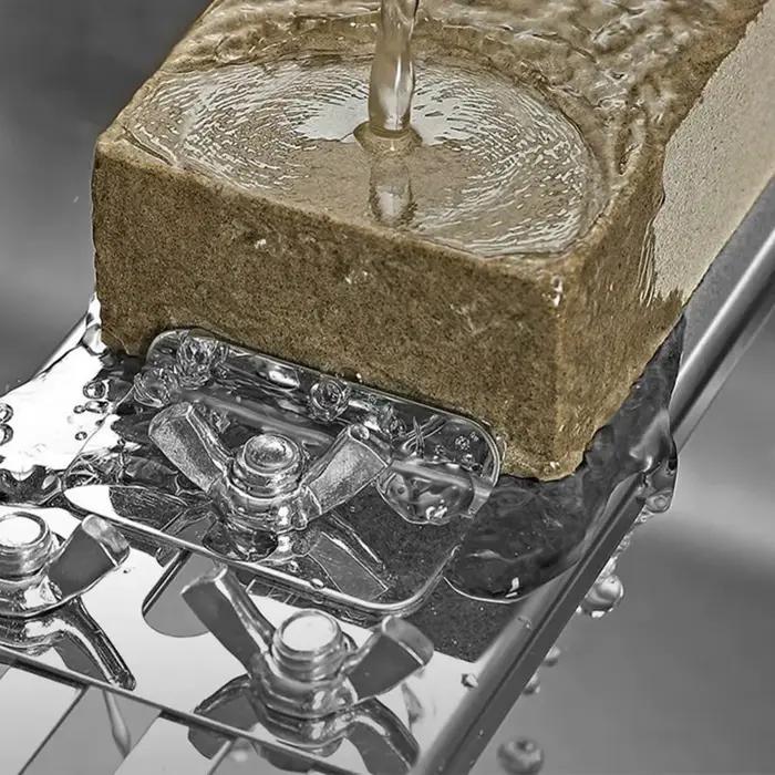 Support d'affûtage de couteaux antidérapant en acier inoxydable