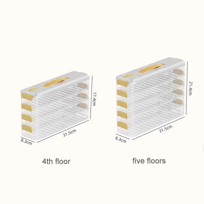 Boîte de rangement pour raviolis frais, de qualité alimentaire, pour cuisine domestique, pour porte latérale de réfrigérateur, pour l'organisation de raviolis et wontons