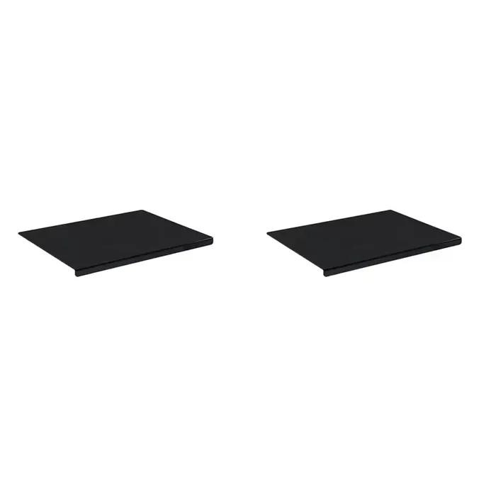 Planche à découper en acrylique noir avec lèvre