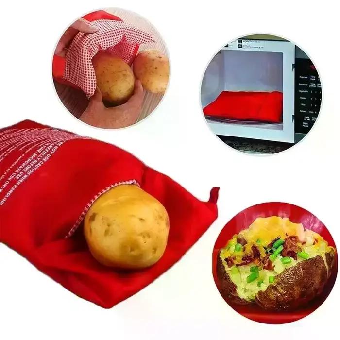 Sac à pommes de terre réutilisable pour micro-ondes