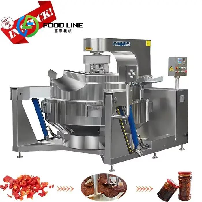 Bouilloire de mélange planétaire industrielle pour la production de sauces sucrées au caramel, équipement alimentaire professionnel, matériel en acier inoxydable SUS304, adapté aux usines de transformation alimentaire, restaurants et boutiques de nourriture