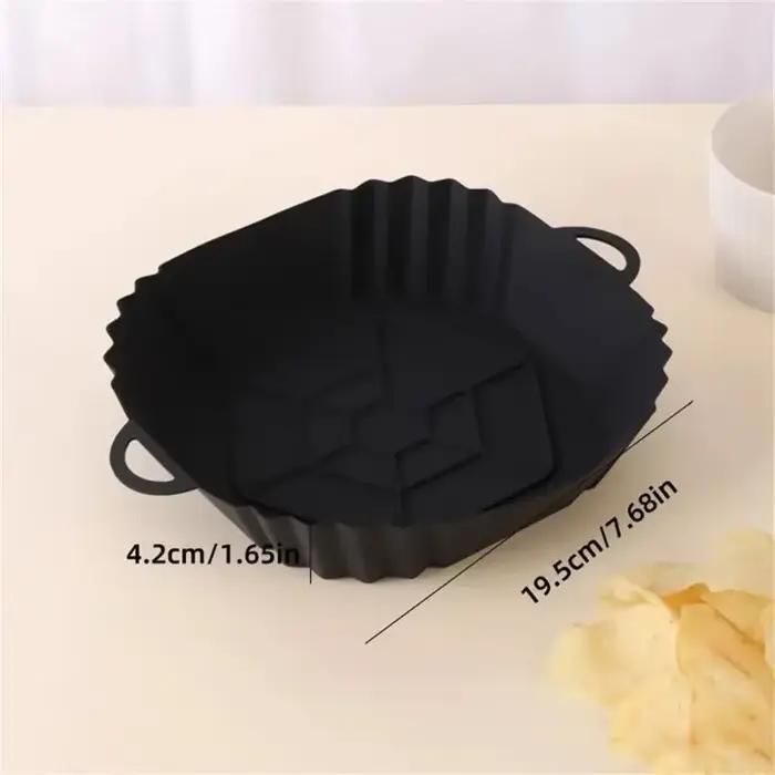 Plateau de pot de friteuse à air en silicone avec poignée