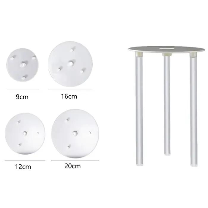 Support de gâteau à étages, plateau à gâteau réutilisable de 9/12/16/20/26 cm et tiges de maintien pour structure et empilage de gâteaux à étages