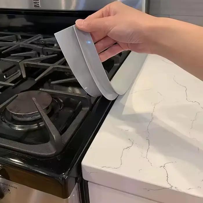 Bande d'étanchéité en Silicone pour cuisinière à gaz de cuisine, bande d'étanchéité Anti-huile et Anti-taches, bande d'insertion en Silicone, accessoires de cuisine