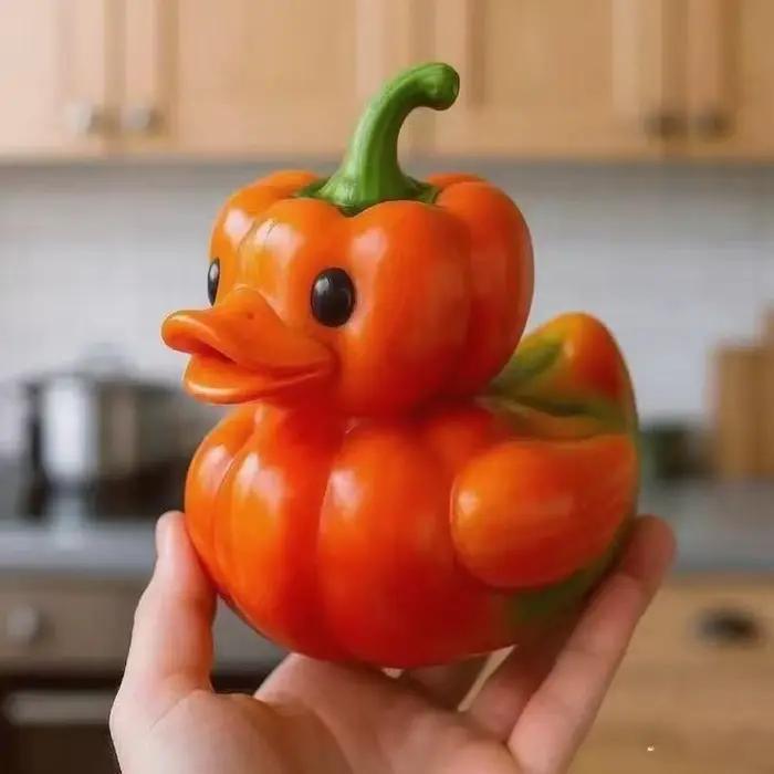 Oeuvre d'art en résine de canard de chou peculiar, Figurine d'animal inspirée de légumes nouveauté, cadeau de décoration de bureau drôle