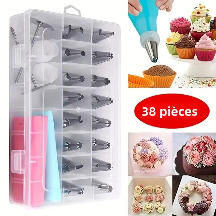 Ensemble d'outils de décoration de gâteaux Dutrieux avec buses de passepoil pointes de glaçage sacs de pâtisserie pour ongles fondants cupcakes biscuits kit de desserts à faire soi-même