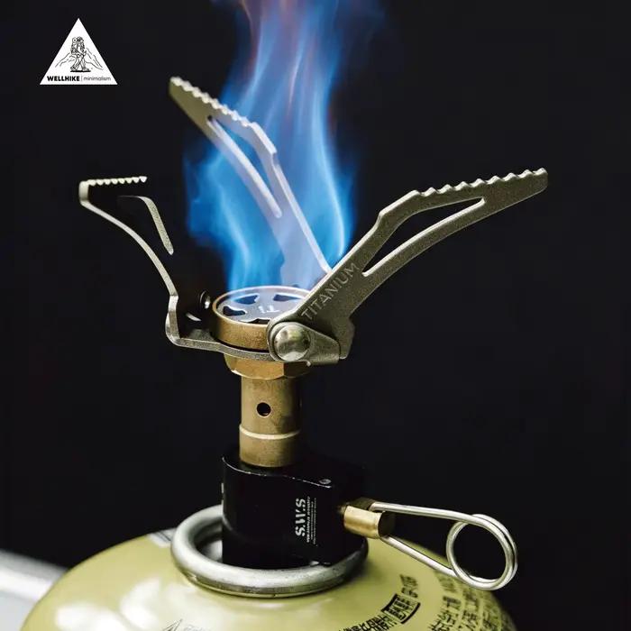 Mini Poêle Extérieur Cuisinière à Gaz Léger Pliable pour Randonnée Alpinisme Camping Occasions Spéciales