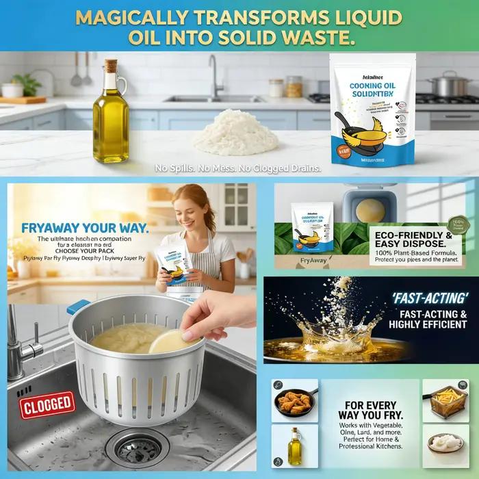 Poudre de solidificateur d'huile de cuisson