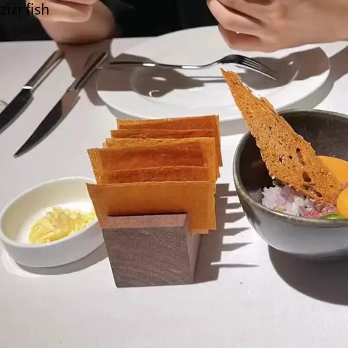 Plateau rectangulaire en bois pour restaurant
