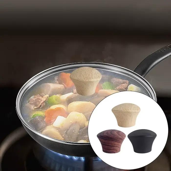 Poignée de casserole en verre de remplacement, poignée de casserole créative, batterie de cuisine universelle, bouton de couvercle de casserole, poignée de transport, utile