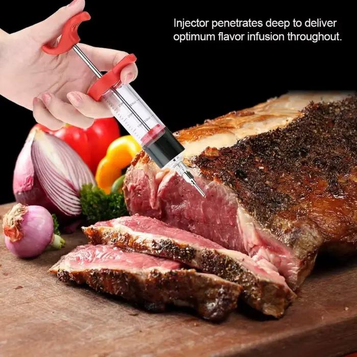 Kit de seringue d'injection de viande en acier inoxydable
